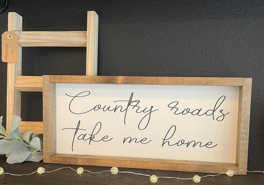 Country Roads Sign