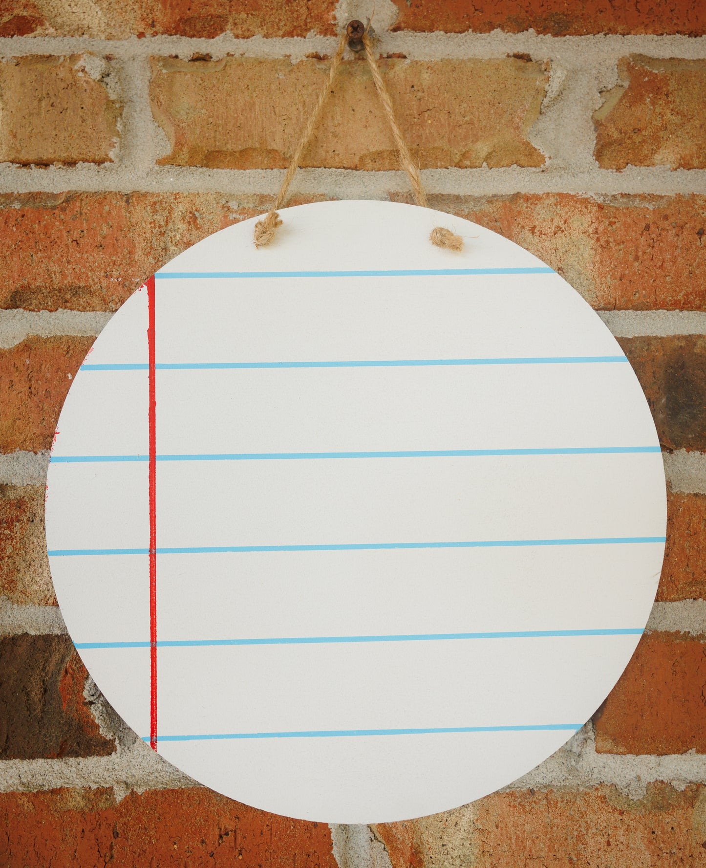 Notebook Paper Door Hanger