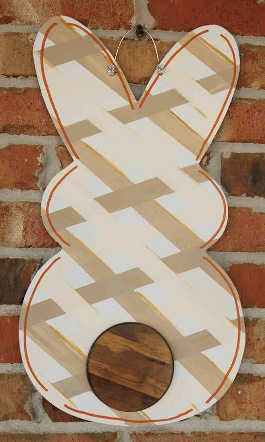 Plaid Bunny Door Hanger