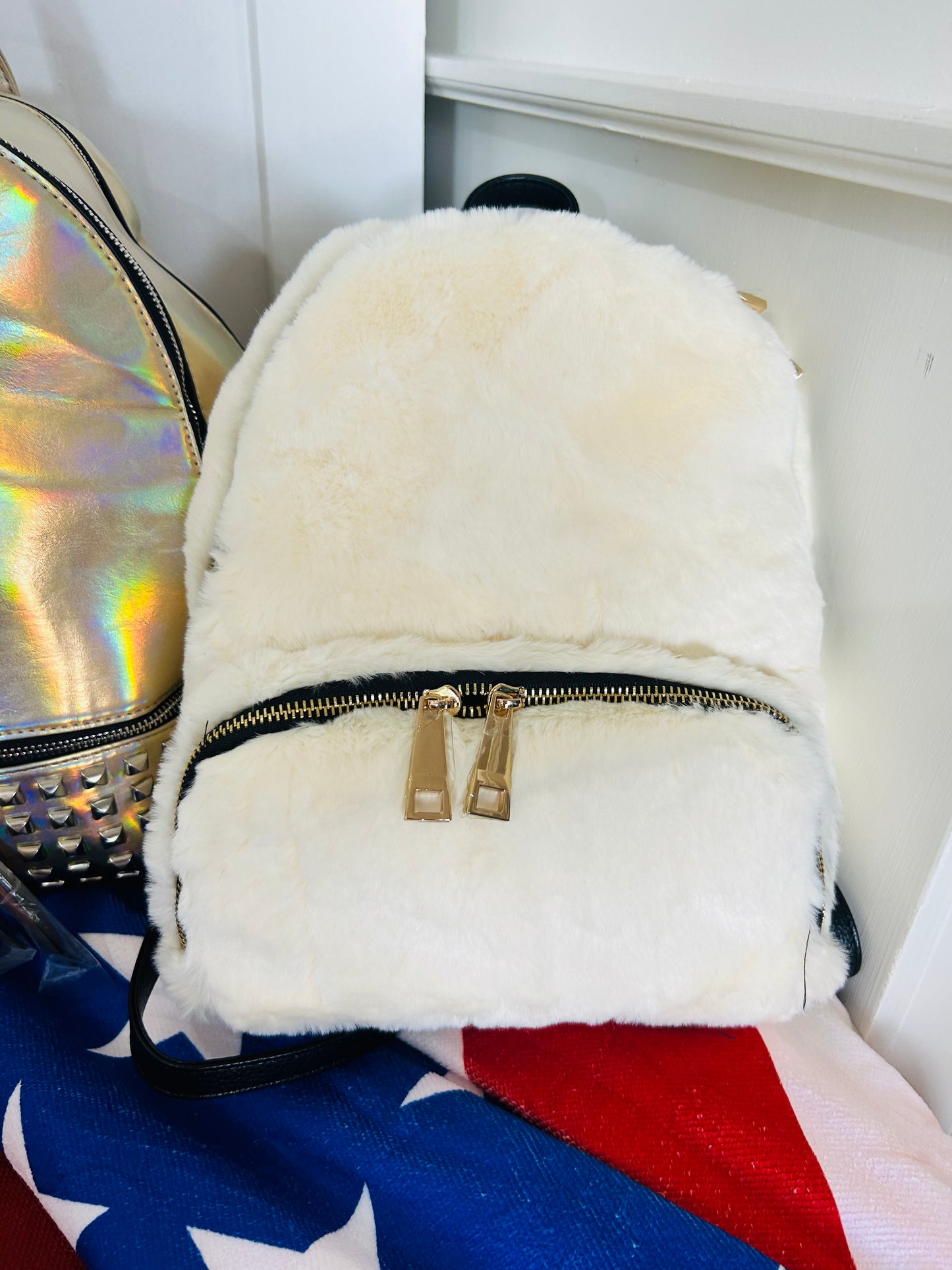 Mini Fur Backpack